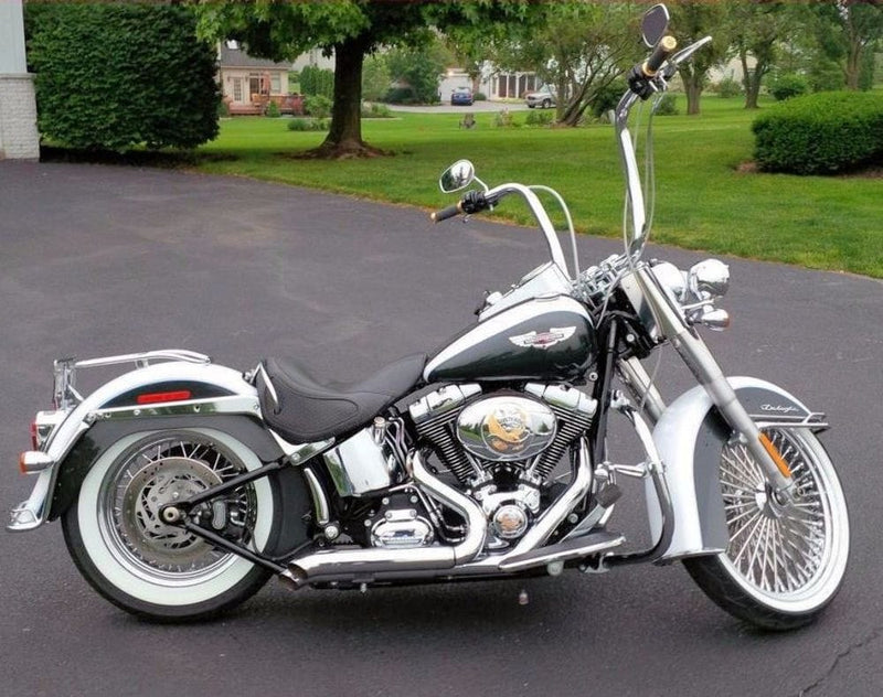 ハーレー　バッサーニTurn-Out Pro-Street ソフテイル クローム Bassani Pro-Street Chrome Turn Out Ends Full Exhaust System Pipes