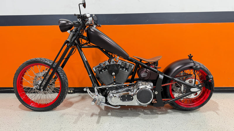 SOLD 2006 Saxon Black Crown Custom Softail Chopper Denim Paint S&S