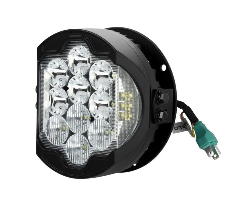 Hogworkz Silvertooth Performance White LED Headlight Harley Low