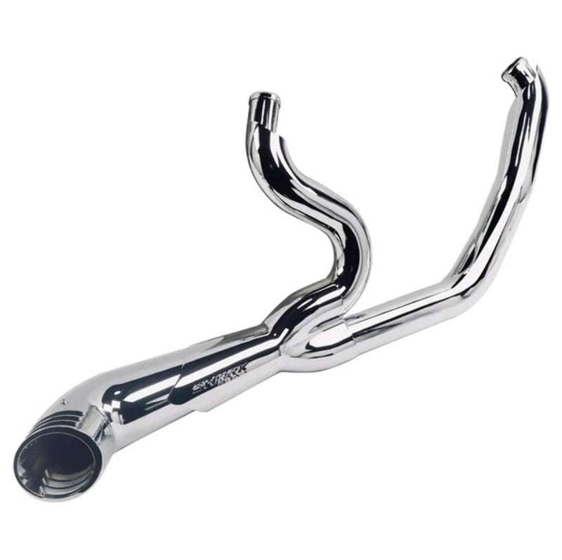 SHARKROAD Chrome 2-1 Turnout Exhaust Pipes Harley Touring Bagger