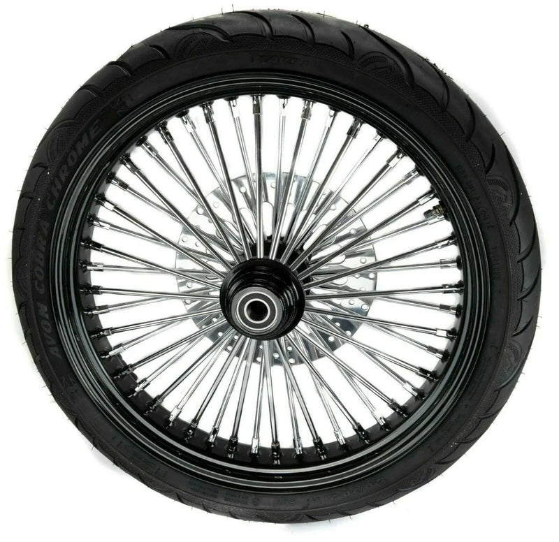 Tarazon 21x3.5 Fat Spoke Front Wheel For Harley Touring Electra Glide Ultra – Black Powder Coat