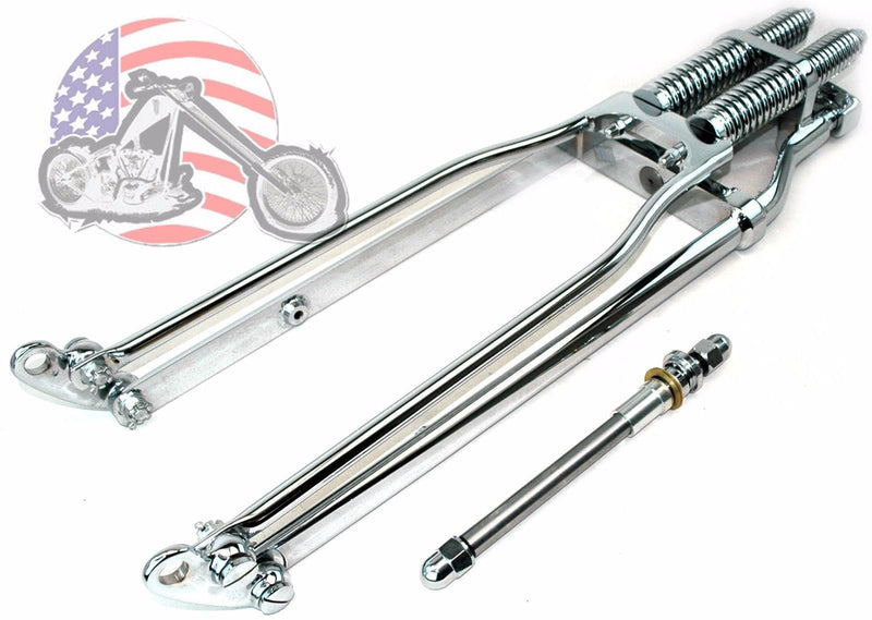 New 22 DNA Stock Length Chrome Springer Front End With Axle Kit