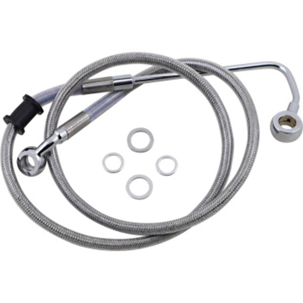 Drag Specialities Brake Lines & Hoses +6" 36 3/4" Extended Braided Stainless Upper Brake Line Harley Softail 15-17 ABS