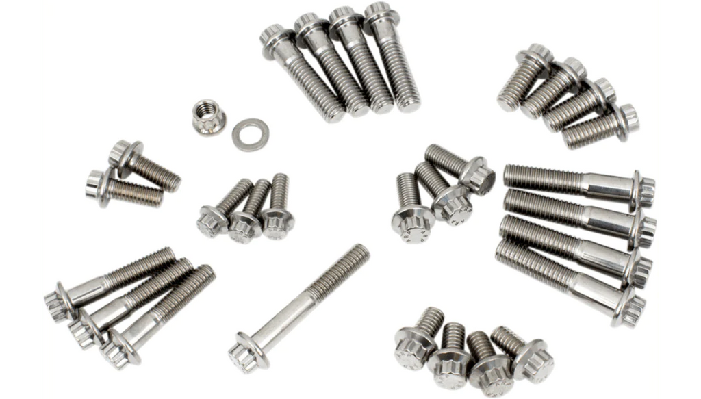 Feuling Feuling 12 Point Chassis Bolt Dress Up Fastener Kit SAE Steel Harley Softail M8