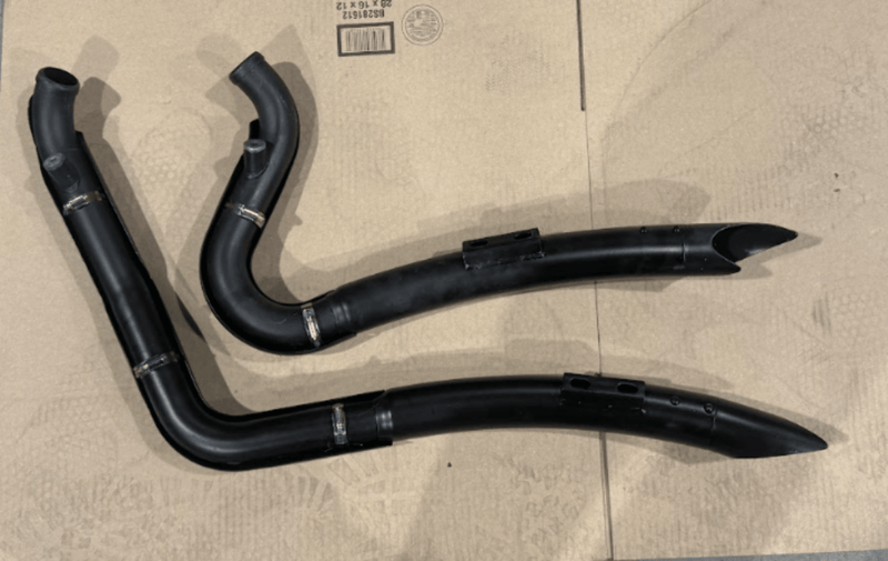 ACM Exhaust ACM Black 2-2 2 Into 2 Big Radius Exhaust System Harley Dyna Curves 2006-17 O/B