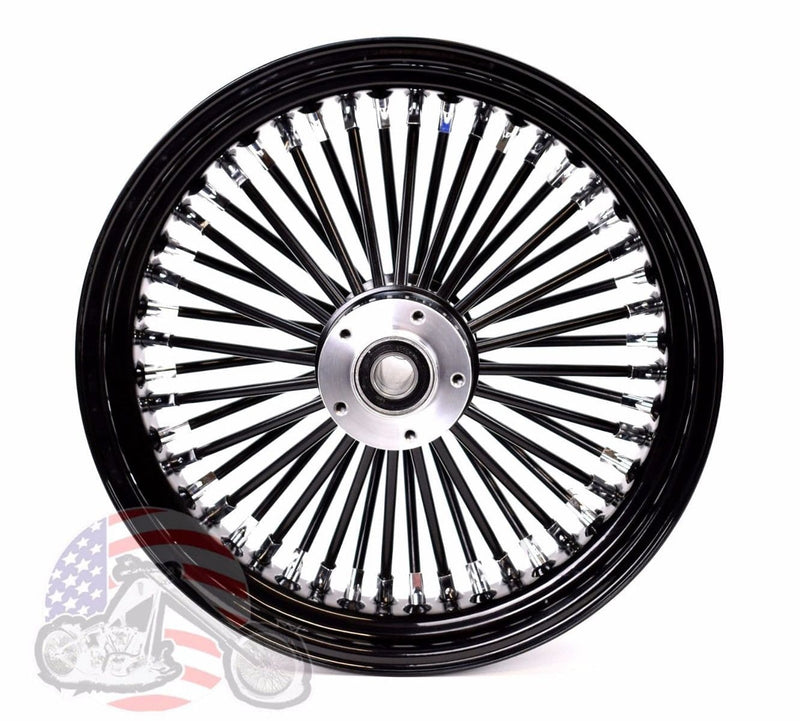 American Classic Motors 16 x 3.5 Black Out 46 Fat King Spoke Rear Wheel Rim Harley Touring Softail Dyna