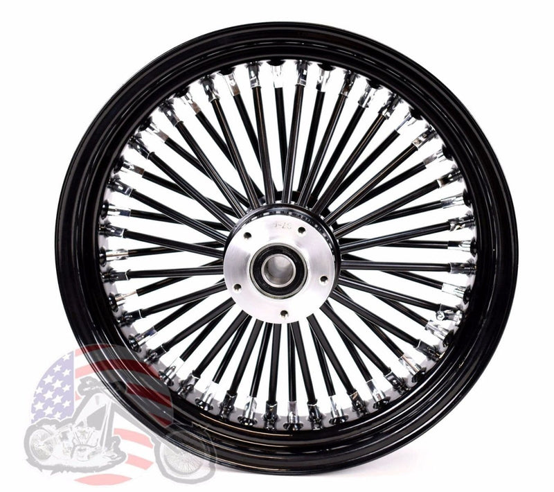 American Classic Motors 16 x 3.5 Black Out 46 Fat King Spoke Rear Wheel Rim Harley Touring Softail Dyna