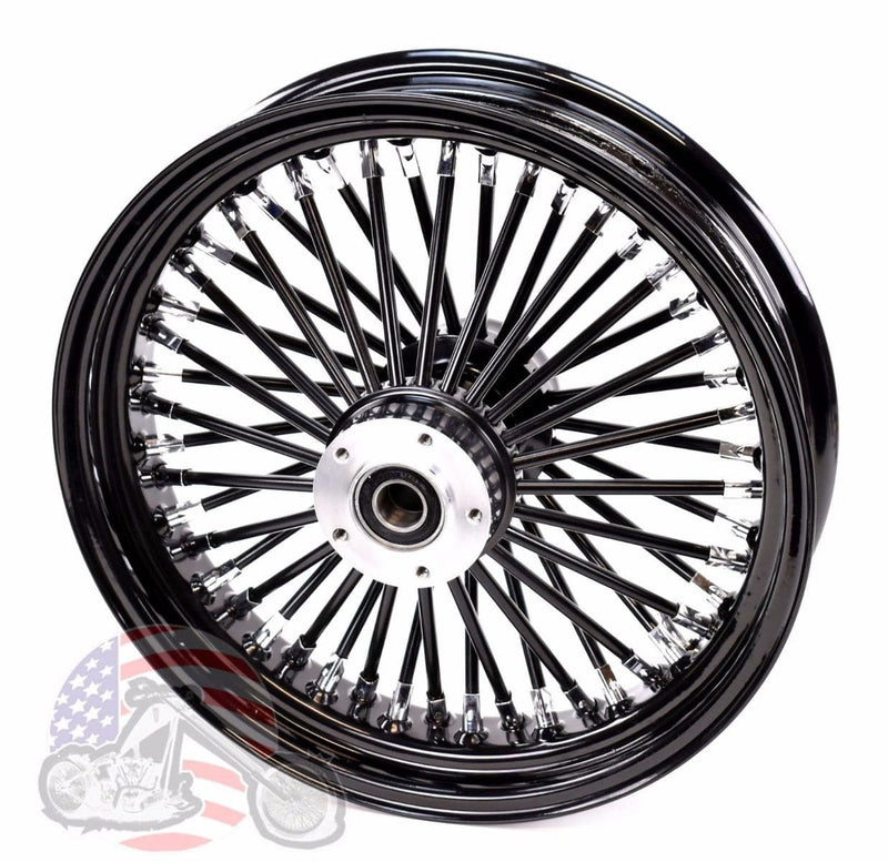 American Classic Motors 16 x 3.5 Black Out 46 Fat King Spoke Rear Wheel Rim Harley Touring Softail Dyna