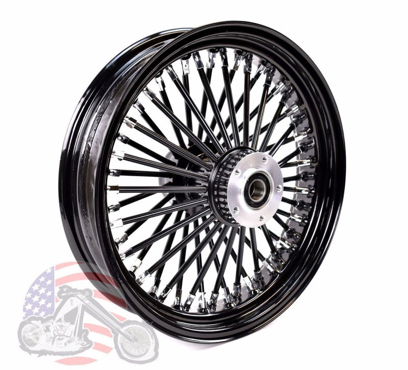 American Classic Motors 16 x 3.5 Black Out 46 Fat King Spoke Rear Wheel Rim Harley Touring Softail Dyna