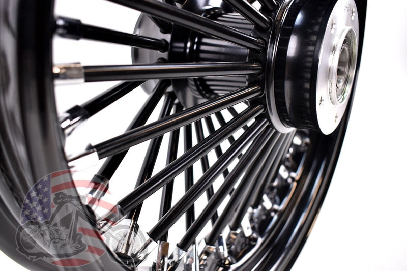 American Classic Motors 16 x 3.5 Black Out 46 Fat King Spoke Rear Wheel Rim Harley Touring Softail Dyna
