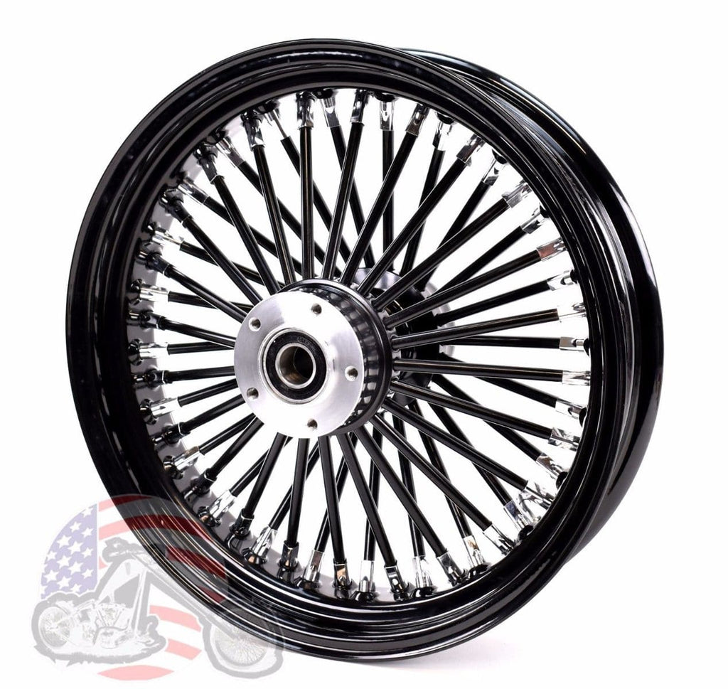 American Classic Motors 16 x 3.5 Black Out 46 Fat King Spoke Rear Wheel Rim Harley Touring Softail Dyna