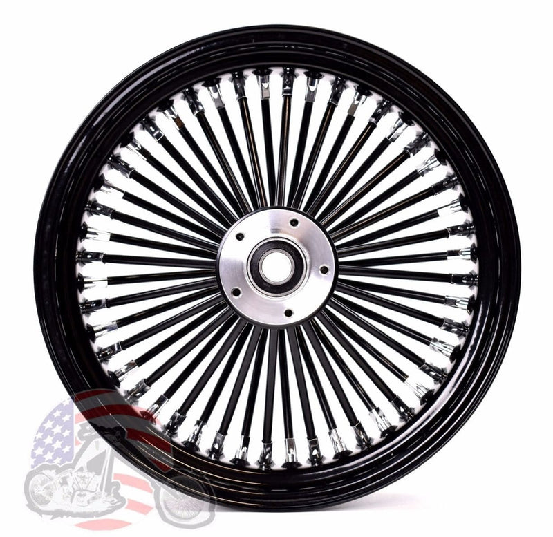 American Classic Motors 16 x 3.5 Black Out 46 Fat King Spoke Rear Wheel Rim Harley Touring Softail Dyna