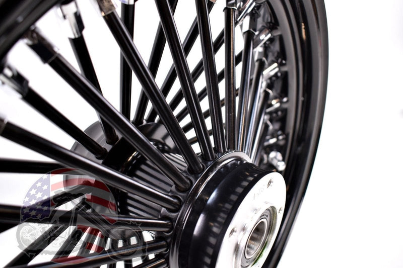 American Classic Motors 16 x 3.5 Black Out 46 Fat King Spoke Rear Wheel Rim Harley Touring Softail Dyna