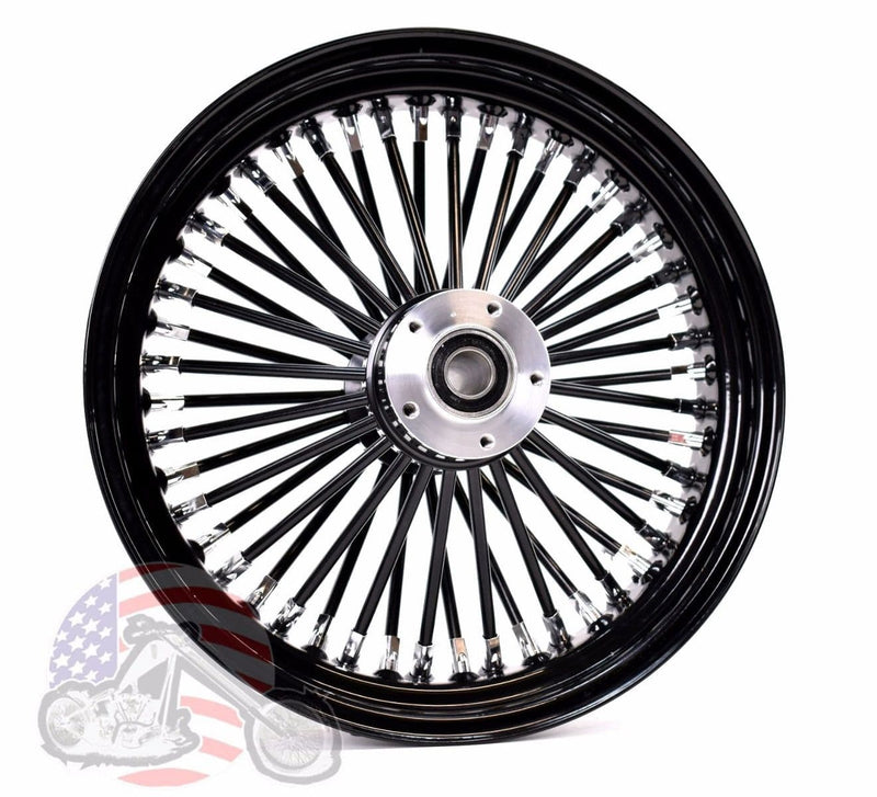 American Classic Motors 16 x 3.5 Black Out 46 Fat King Spoke Rear Wheel Rim Harley Touring Softail Dyna