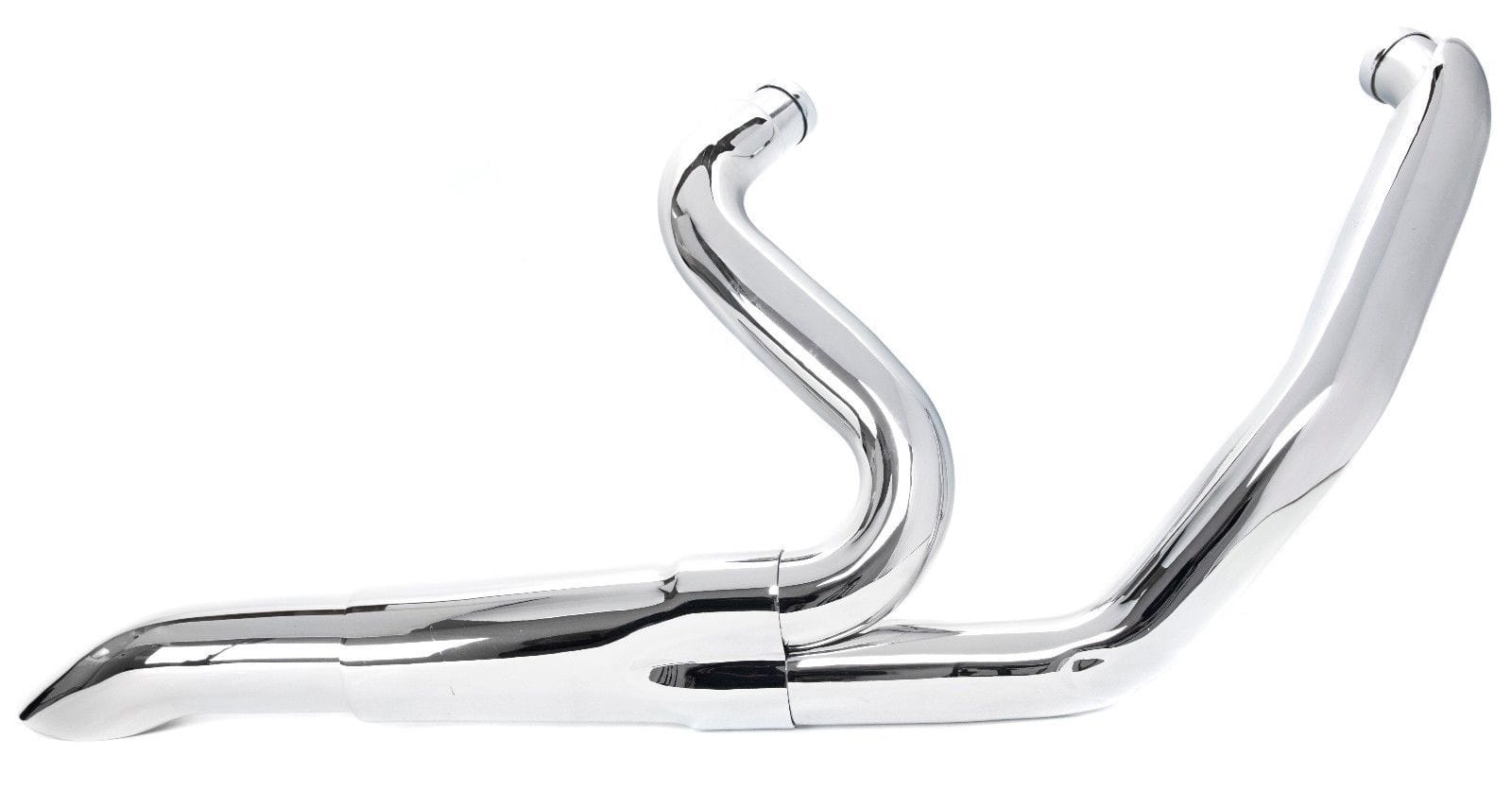 Chrome High Output Adjustable 2 into 1 Exhaust Pipe Header Harley Tour ...