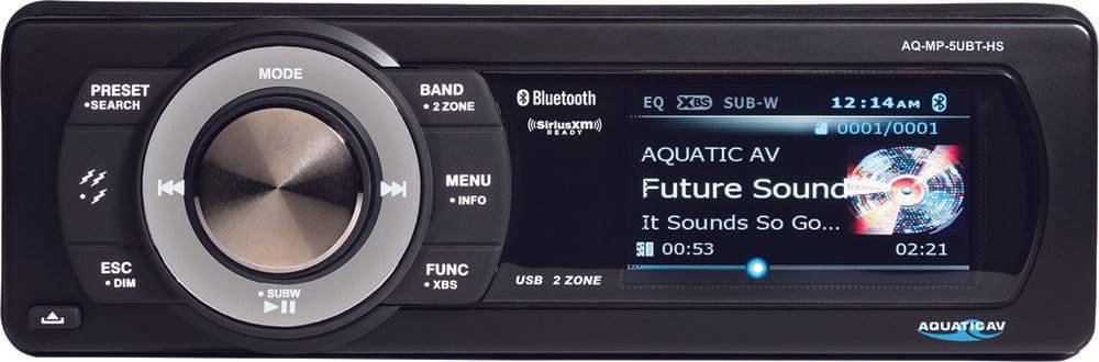 Aquatic AV Stereo Unit Aquatic AV Stereo Radio Head Unit Sirius XM Bluetooth Water Proof Harley Touring 1998-2013