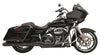 Bassani Manufacturing 2 Into 1 Exhaust Systems Bassani Black Road Rage 2-1 Exhaust Pipe 4" Megaphone 17+ Harley Touring Bagger