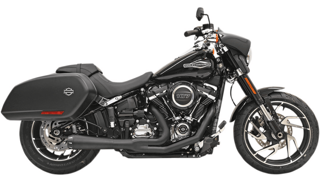 Bassani Manufacturing Bassani Road Rage 2-1 Exhaust Black Megaphone Harley Softail Sport Glide FXLRST