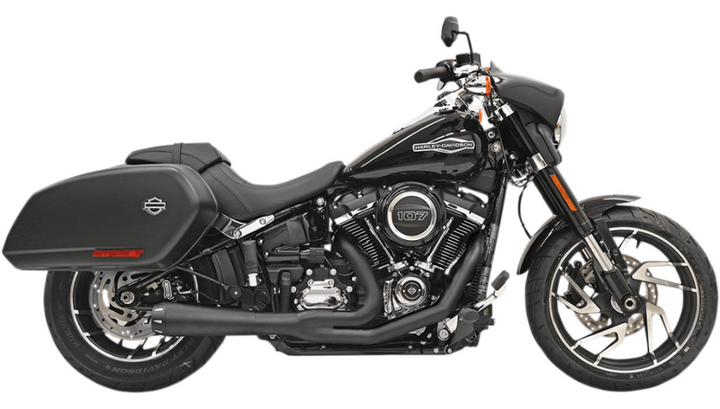 Bassani Manufacturing Bassani Road Rage 2-1 Exhaust Black Megaphone Harley Softail Sport Glide FXLRST