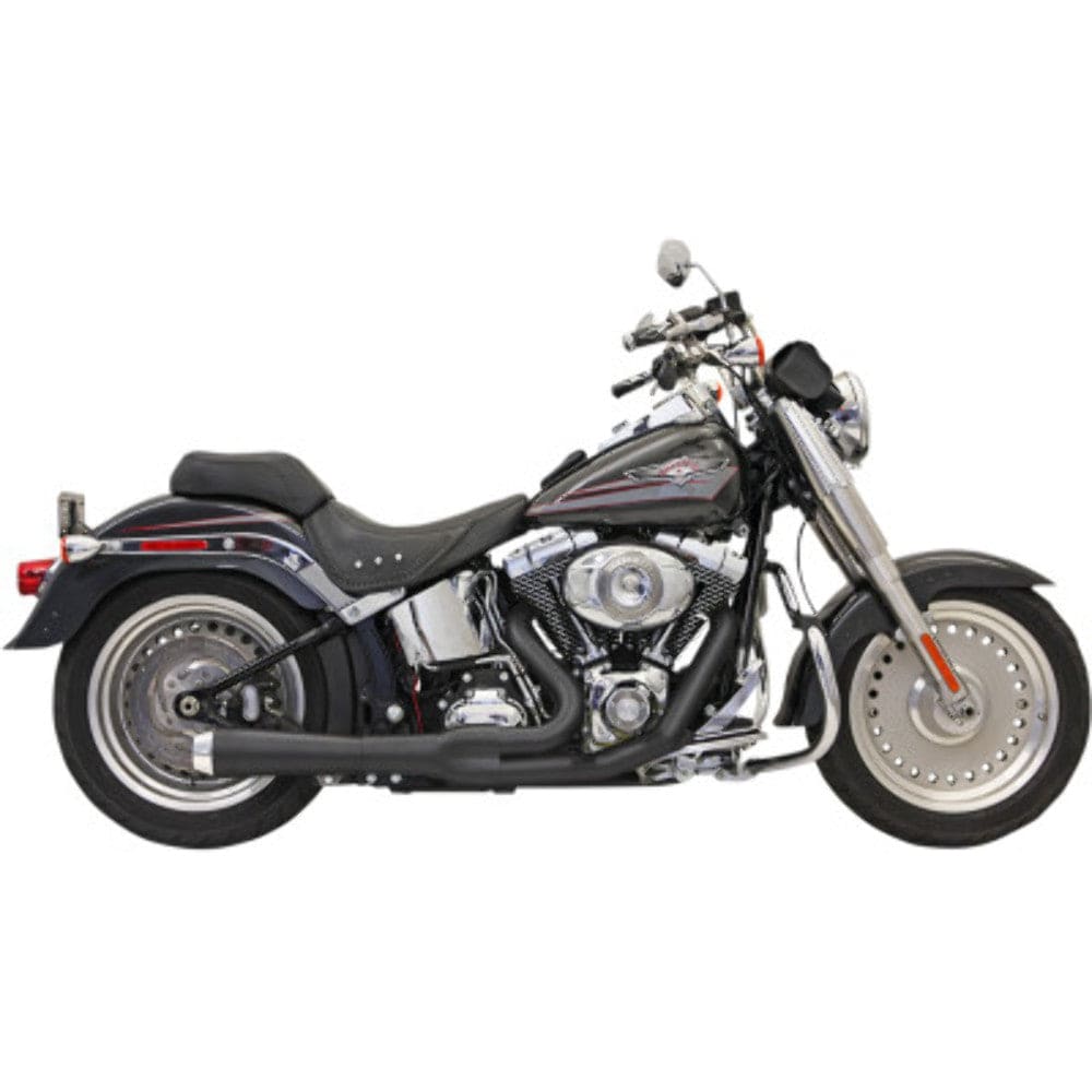 Bassani Manufacturing Exhaust Systems Bassani Black Short Road Rage 2 Into 1 Exhaust Pipe System Harley Softail 86-17
