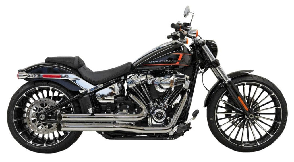 Bassani Manufacturing Exhaust Systems Bassani Chrome Pro Street Turnout Stepped Exhaust Pipes Headers Harley Softail