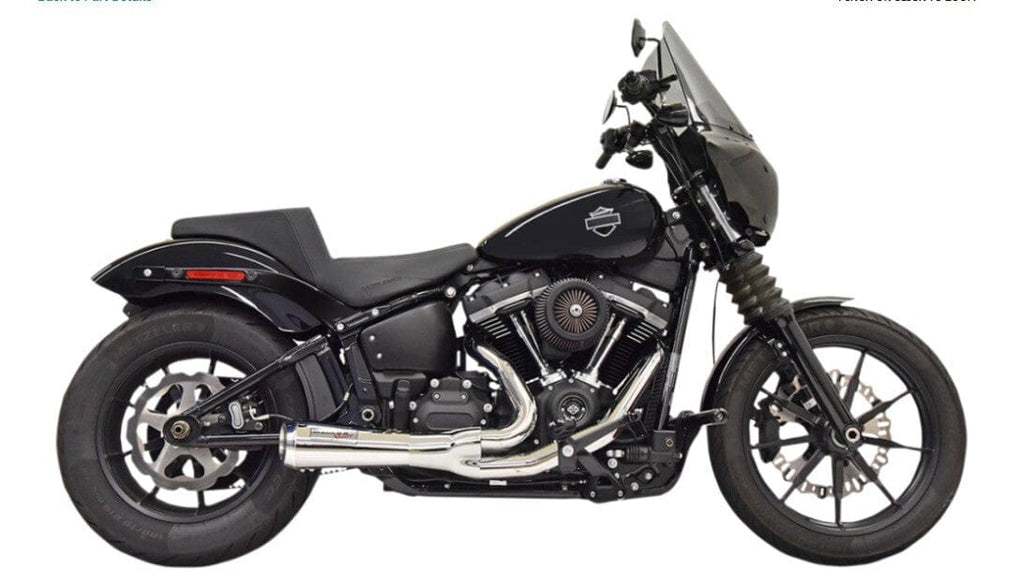 Bassani Manufacturing Exhaust Systems Bassani Chrome Ripper Road Rage 2 Into 1 Exhaust System Pipes Harley Softail 18+