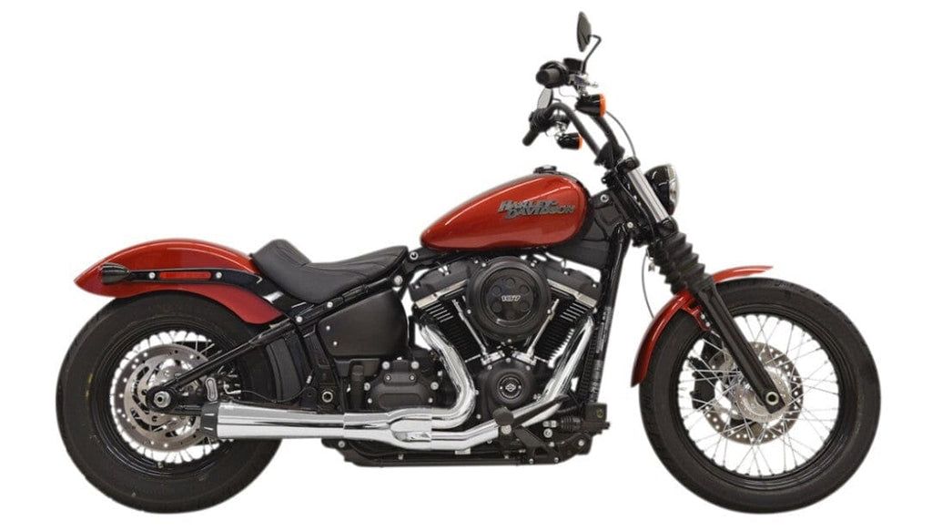 Bassani Manufacturing Exhaust Systems Bassani Chrome Road Rage 2 Into 1 Exhaust Header Pipes System Harley Softail 18+