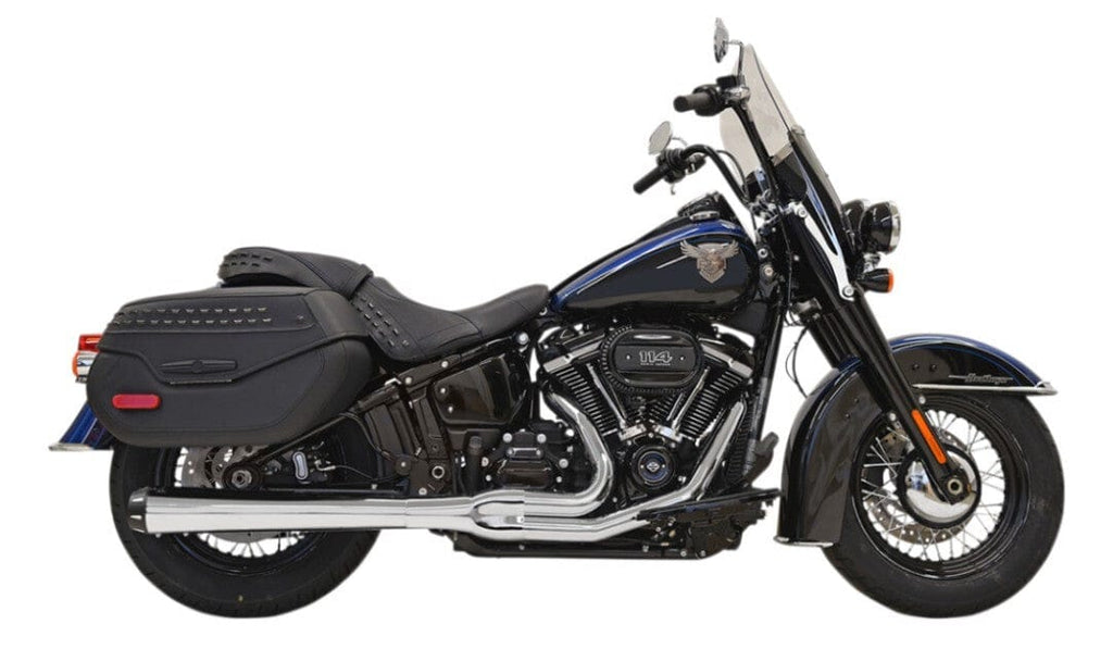 Bassani Manufacturing Exhaust Systems Bassani Chrome Road Rage 2 Into 1 Exhaust Header Pipes System Harley Softail M8