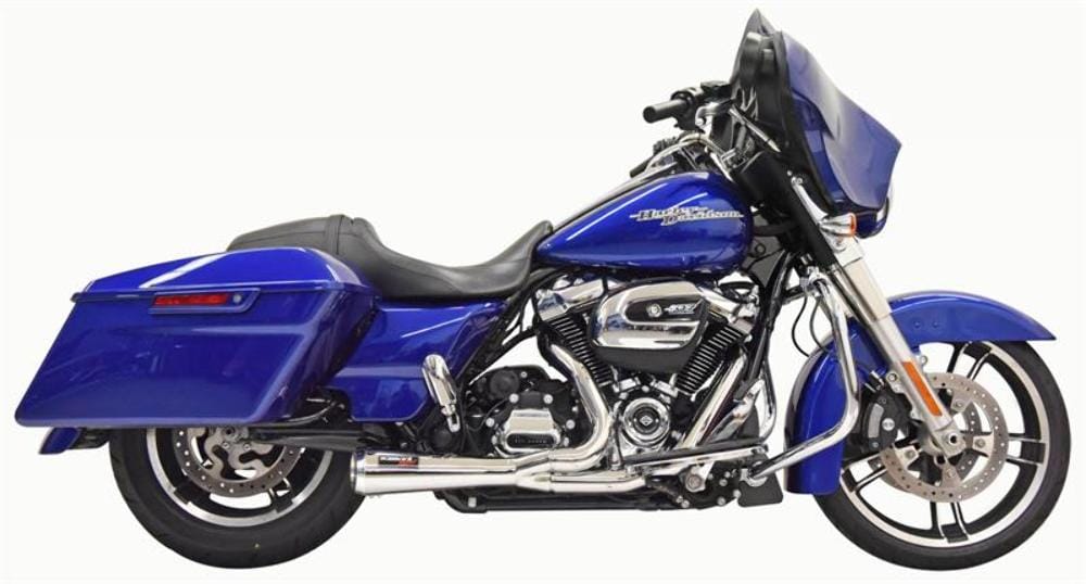 Bassani Chrome Road Rage 2 into 1 Short Exhaust Pipe System 17+