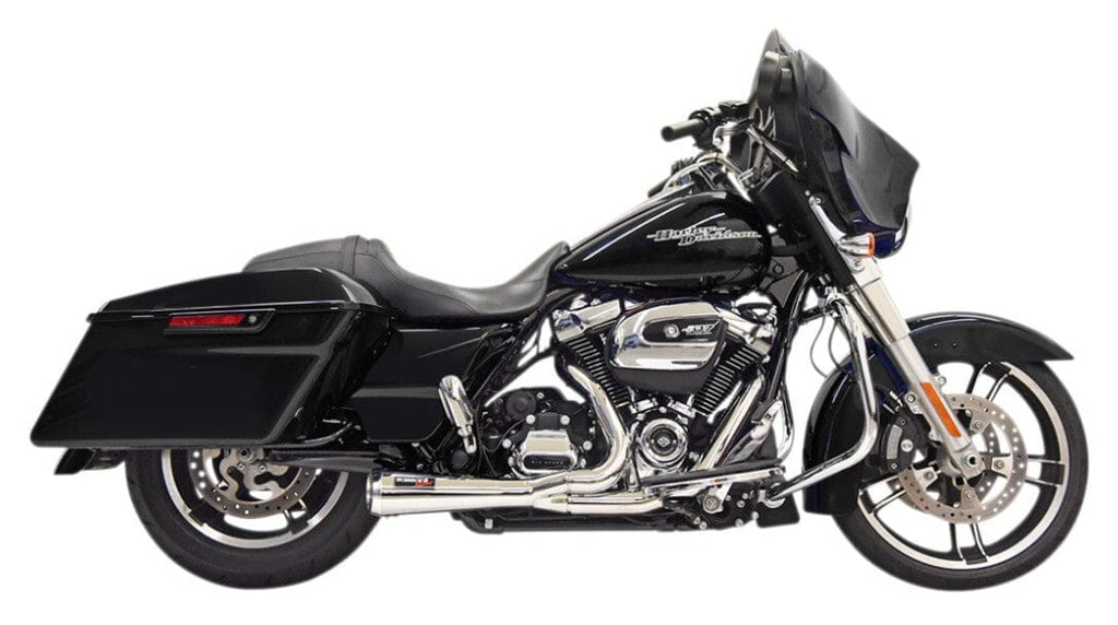 Bassani Manufacturing Exhaust Systems Bassani Chrome Road Rage 2 into 1 Short Exhaust Pipe System 17+ Harley Touring