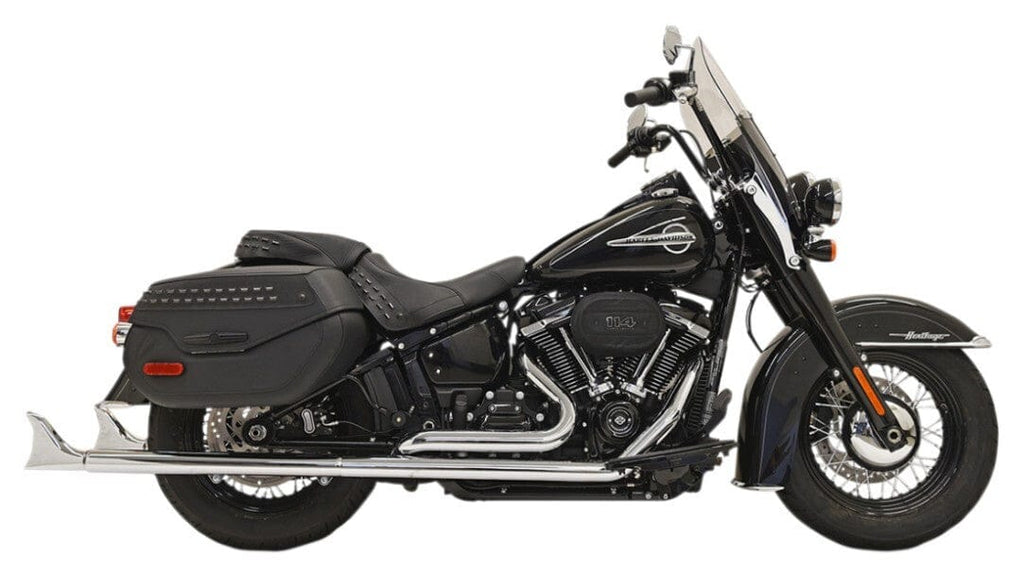 Bassani Manufacturing Exhaust Systems Bassani Chrome True Dual Exhaust 33" Fishtail Mufflers Harley Softail Baffles M8