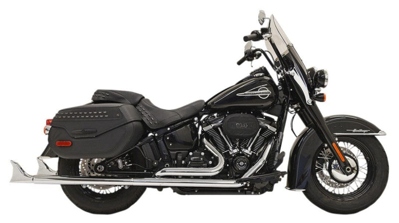Bassani Manufacturing Exhaust Systems Bassani Chrome True Dual Exhaust 33" Fishtail Mufflers Harley Softail Baffles M8