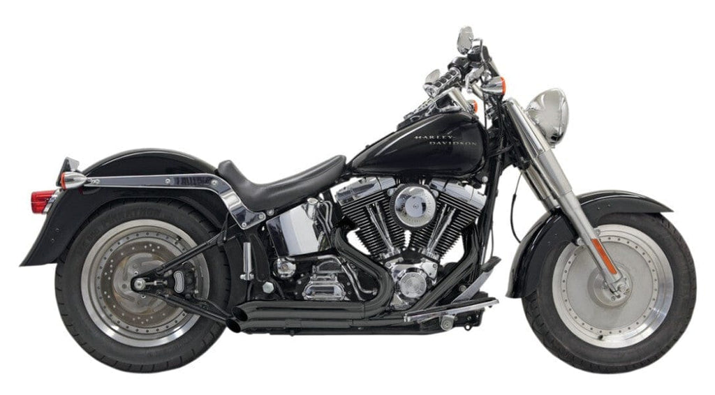 Bassani Manufacturing Exhaust Systems Bassani Pro-Street Black Turn Out Ends Full Exhaust System Pipes Harley Softail