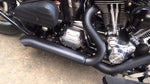 Bassani Manufacturing Exhaust Systems Bassani Pro-Street Black Turn Out Ends Full Exhaust System Pipes Harley Softail