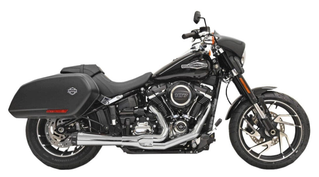 Bassani Manufacturing Exhaust Systems Bassani Road Rage 3 Megaphone 2 Into 1 Chrome Exhaust Pipe 18+ Harley Softail M8