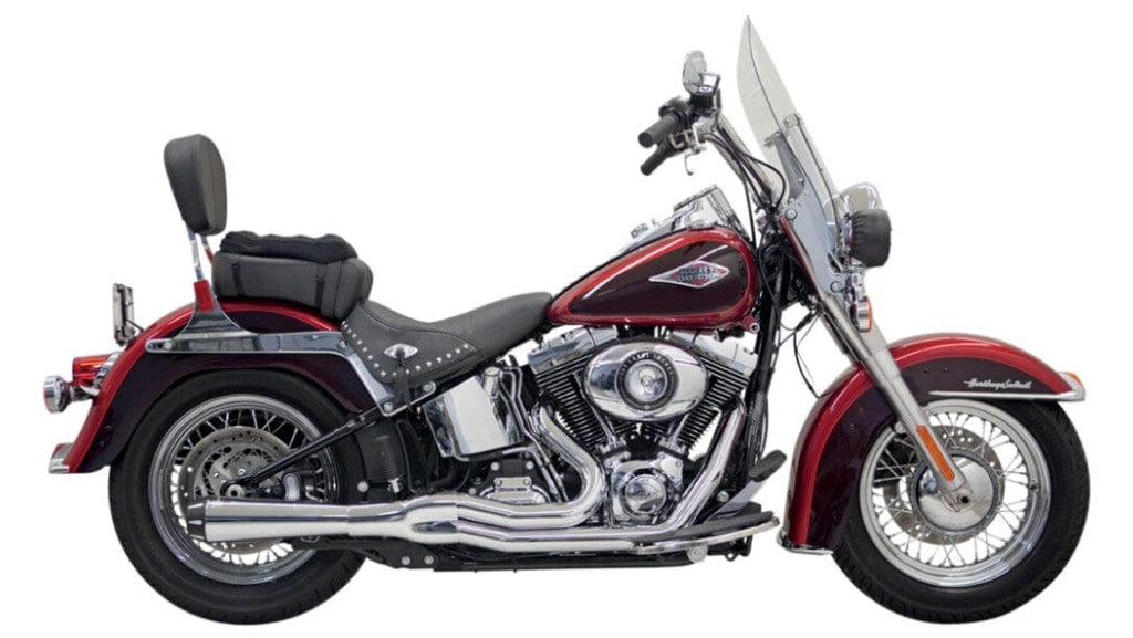 Bassani Manufacturing Exhaust Systems Bassani Road Rage II Mega Power Chrome 2 Into 1 Exhaust Pipe System Short Harley