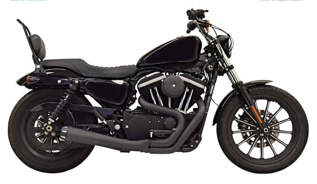 Bassani Manufacturing Exhaust Systems Black Bassani 2 into 1 Road Rage II Exhaust Pipe System Harley Sportster XL 04+