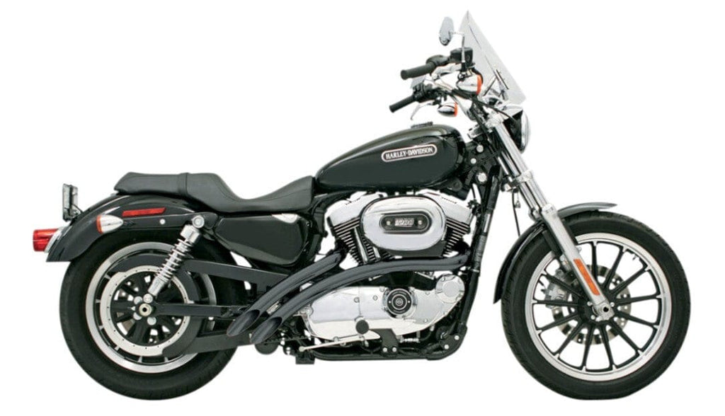 Bassani Manufacturing Other Exhaust Parts Bassani Black Radial Radius Sweepers Full Exhaust Pipe 04-13 Harley Sportster