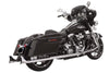 Bassani Manufacturing Slip-On Mufflers Bassani 33" Chrome Exhaust 2 1/4 Bagger Fishtail Slip-On Mufflers Harley Touring