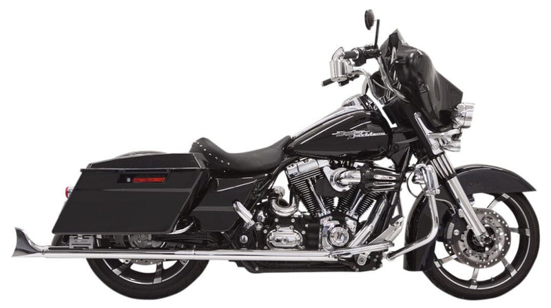 Bassani Manufacturing Slip-On Mufflers Bassani 33" Chrome Exhaust 2 1/4 Bagger Fishtail Slip-On Mufflers Harley Touring