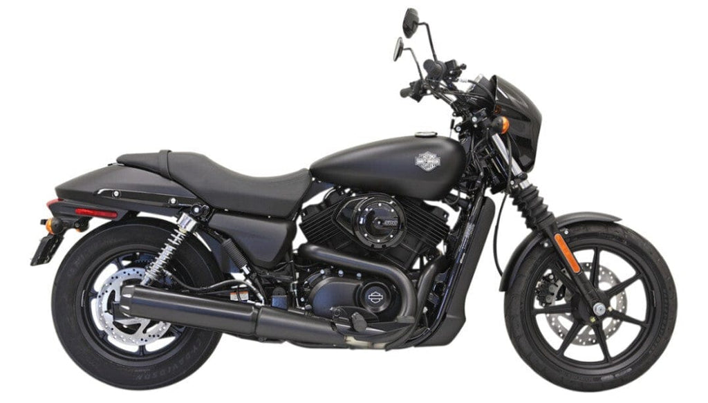 Bassani Manufacturing Slip-On Mufflers Bassani 4" Black Exhaust Slip-On Straight Cut Muffler Harley Street XG500 XG750