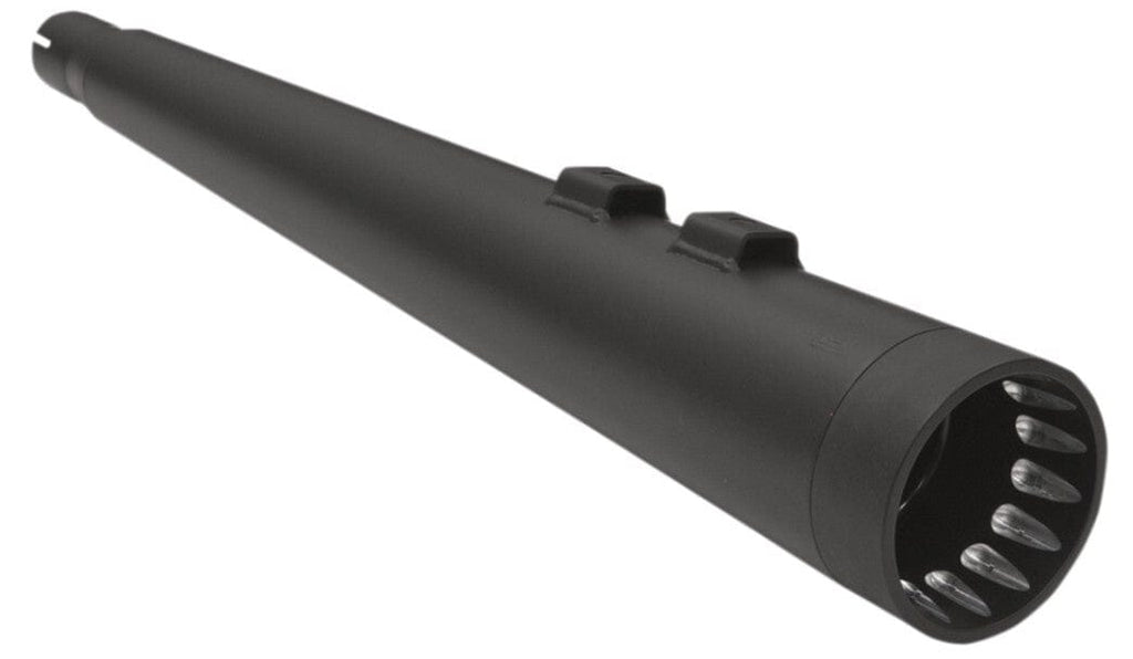 Bassani Manufacturing Slip-On Mufflers Bassani 4" DNT Black Bagger Exhaust Megaphone Mufflers 1995-2016 Harley Touring