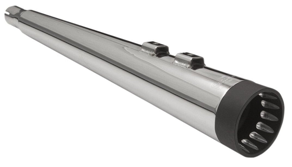 Bassani Manufacturing Slip-On Mufflers Bassani 4" DNT Chrome Black Cap Bagger Exhaust Megaphone Mufflers Harley Touring