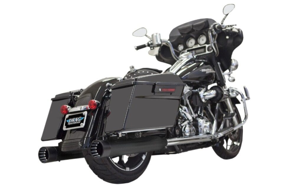 Bassani Manufacturing Slip-On Mufflers Bassani 4" DNT Straight Can Black Bagger Exhaust Mufflers 95-2016 Harley Touring