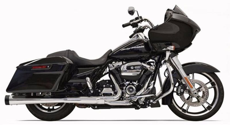 Bassani Manufacturing Slip-On Mufflers Bassani 4" Straight Can DNT Slip-On Chrome Mufflers Exhaust 17+ Harley Touring