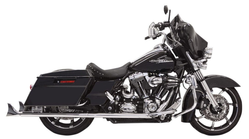 Bassani Manufacturing Slip-On Mufflers Bassani Chrome 36" Exhaust 2 1/4 Bagger Fishtail Slip-On Mufflers Harley Touring