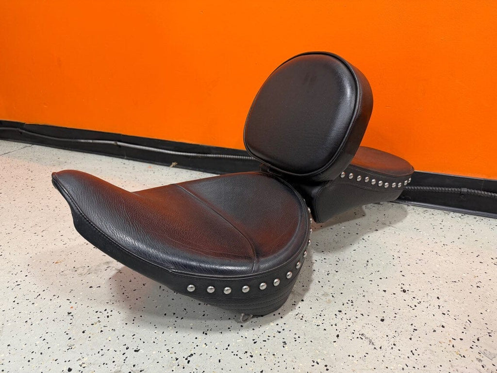 Corbin Corbin Classic Solo Seat & Pillion w/ Backrest Harley Evo Softail 84-99 Leather