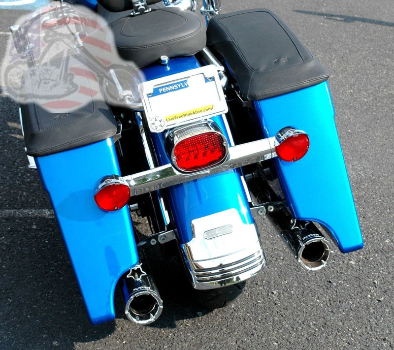TCMT ABS Hard Saddlebag Lid Accents – Chrome Fit Harley Touring Road Electra Glide 1993-2013