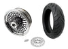 DNA Specialty Wheels & Tire Packages 16 5.5 Chrome 52 Black Fat Spoke Rear Wheel Rim Tire Package Harley Touring ABS