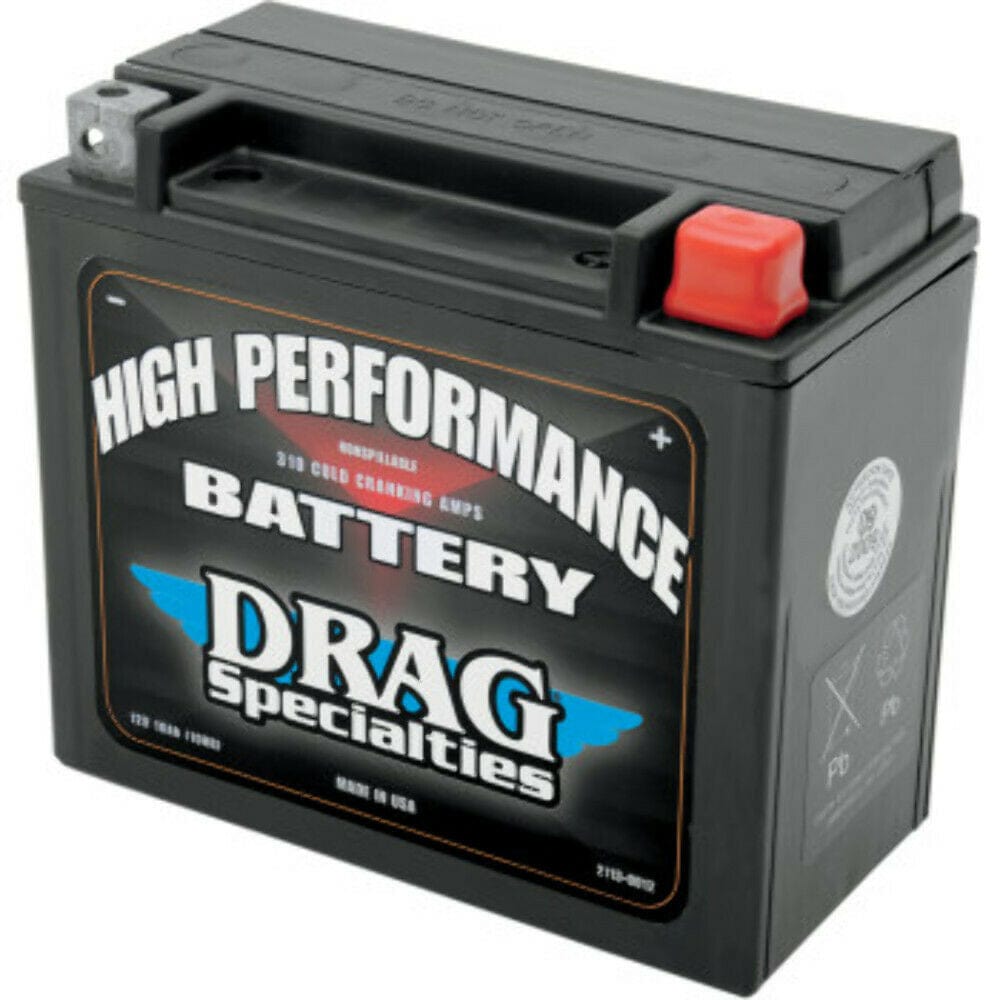 Drag Specialties Batteries Drag USA Battery AGM Motorcycle Harley Softail Dyna Sportster V-Rod Chopper 97+